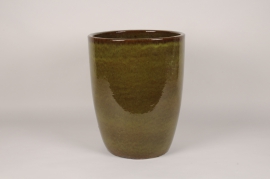 A027YD Pot en céramique émaillée vert D56cm H70cm