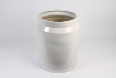 A028RR Pot en c�ramique blanc D45cm H55cm