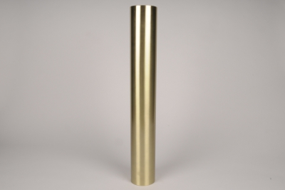 A029E0 Gold metal candlestick holder D7.5cm H54.5cm