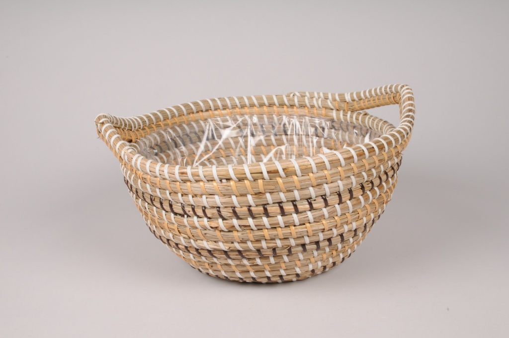 Weaved basket planter D31cm H15cm