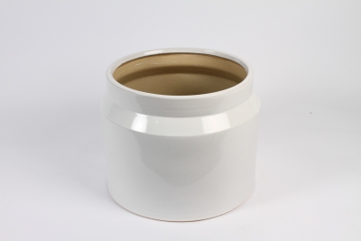 A030RR Pot en c�ramique blanc D44cm H35.5cm