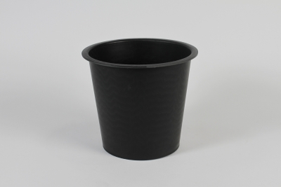 A031A5 Seau conique en plastique noir D26cm H24cm