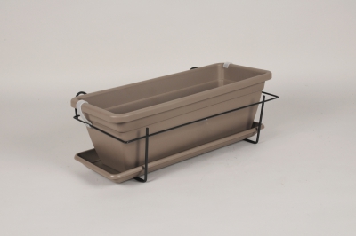 A031DB Kit jardini�re en plastique taupe 50x28.5cm H18cm