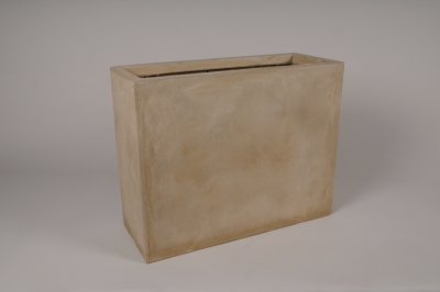 A031VV Jardini�re haute en fibre sable 60x30cm H50cm