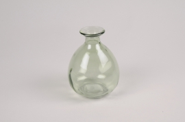 A032NH Vase en verre vert D9cm H12cm