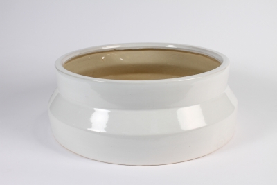 A032RR Pot en c�ramique blanc D44.5cm H16cm