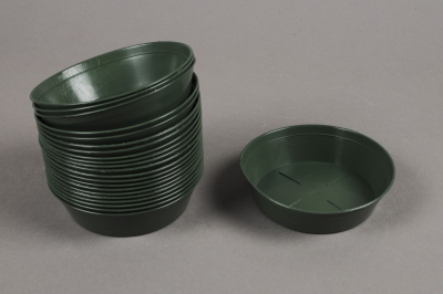 A032T7 Soucoupe en plastique verte D10cm 