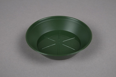 A033T7 Soucoupe en plastique verte D12cm