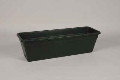 A034DB Jardini�re en plastique vert fonc� 58.5x19cm H17cm