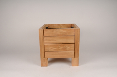 A034TT Bac en teck 39x39cm H40cm