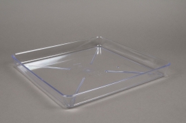 A035K7 Soucoupe en plastique transparente 32x32cm