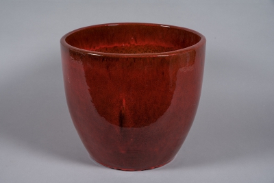 A036YD Pot en c�ramique bordeaux D56cm H51cm