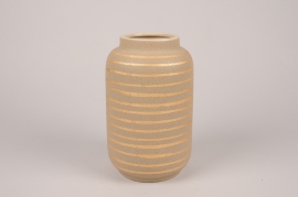 A037I4 Grey ceramic vase D18cm H31cm
