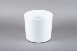 A038A8 White ceramic planter D28cm H25.5cm