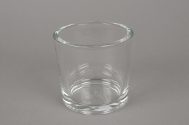 A038I0 Pot en verre épais D12cm H12cm