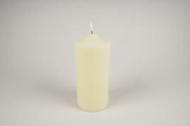 A039A1 White wax candle LED D10cm H25.5cm