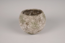 A039OZ Rustic concrete planter D18cm H15.5cm