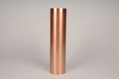 A040E0 Copper metal candlestick holder D8.5cm H35cm