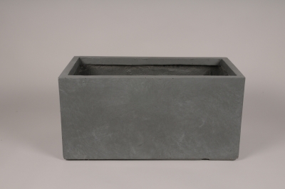 A040NM Jardini�re en clayfibre gris clair 60.5x30.5cm H30cm