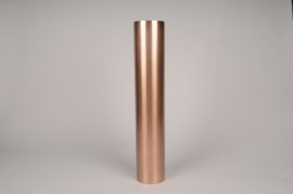 A041E0 Bougeoir cylindre métal cuivre D9cm H55cm