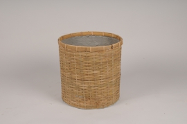 A041LC Natural bamboo and resin planter D49cm H50.5cm