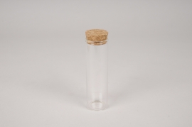 A041PM Boite de 12 fioles en verre D3cm H10cm