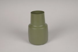A042CC Vase en métal kaki D11.5cm H18cm
