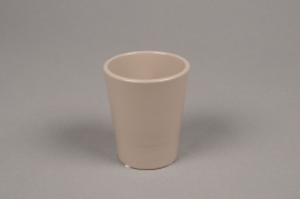 A042DO Brown ceramic planter pot D7cm H8cm