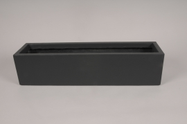 A043VV Jardinière en fibre anthracite 60x17cm H17cm