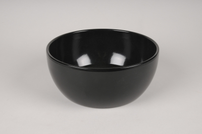 A044A8 Coupe en c�ramique noire D22cm H9cm
