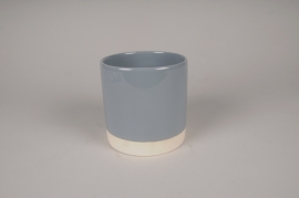 A045AA Blue ceramic planter D11cm H11.5cm