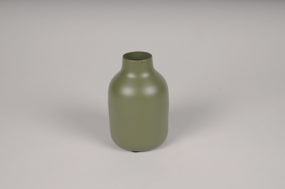 A046CC Khaki metal vase D9cm H14cm