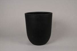 A046VV Black fiber planter D28cm H33cm