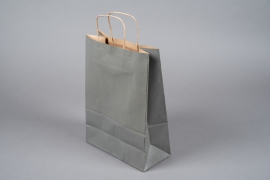 A048AS Bag of 25 grey kraft bags 26cm x 12cm H36cm