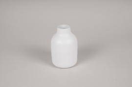 A048CC Vase en métal blanc D9cm H14cm