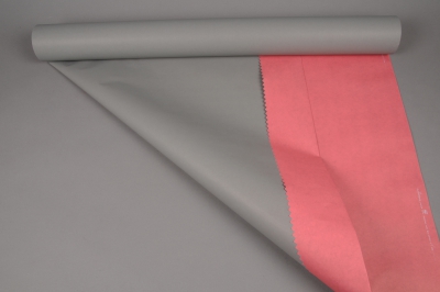 A048QX Rouleau de papier kraft gris / corail 80cmx50m