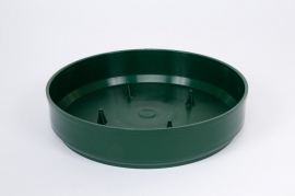 A048T7 Bag of 12 green plastic bowls D15cm