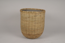 A049LC Natural bamboo and resin planter D48cm H54cm