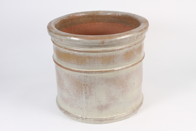 A049RR Pot en c�ramique beige D56.5cm H49cm