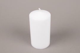 A052E2 Box of 6 candles white cylinder D8cm H15cm