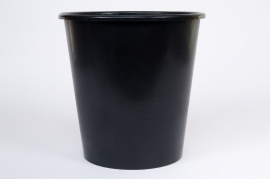 A052MO Black plastic conical bucket 10L D24 H26cm