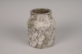 A052OZ Vase en béton vieilli D15cm H18cm