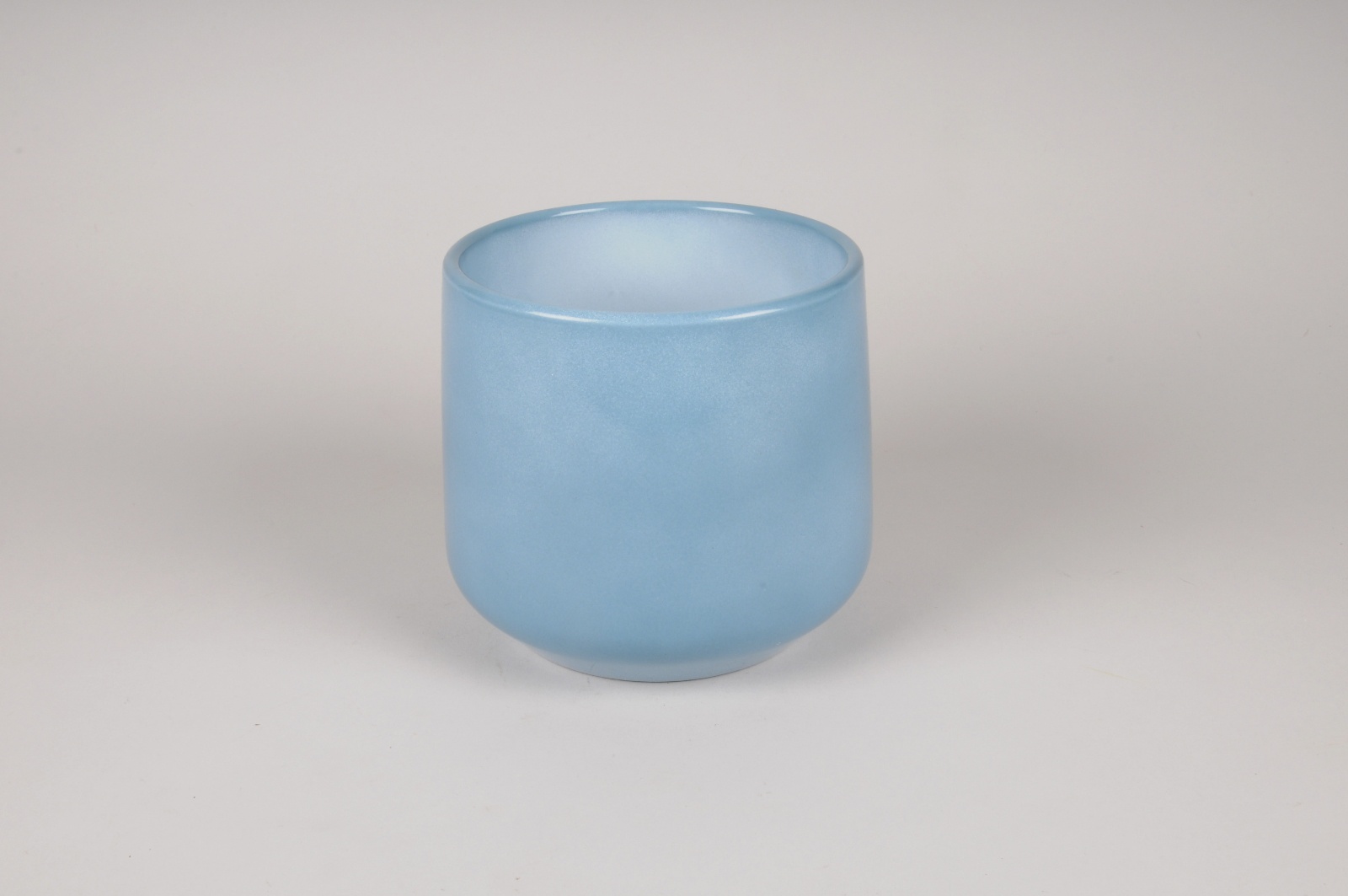 Cache-pot céramique bleu D18cm H16cm