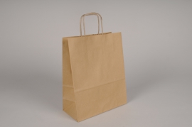 A053AS Bag of 25 natural kraft bags 22x10cm H26cm