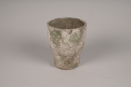 A053OZ Rustic concrete vase D15cm H18cm