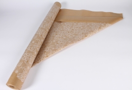 A053QX Kraft paper roll with white embroidery 80cmx40m