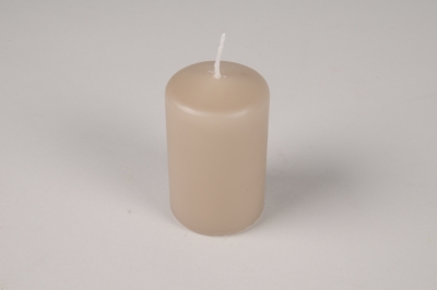 A053RP Bo�te de 24 bougies cylindre taupe D5cm H8cm