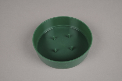 A053T7 Paquet de 13 coupes en plastique vert D13cm