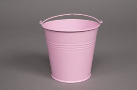 A055KM Bucket zinc pink D6 H5cm