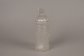 A055R4 Glass bottle vase D8cm H25cm